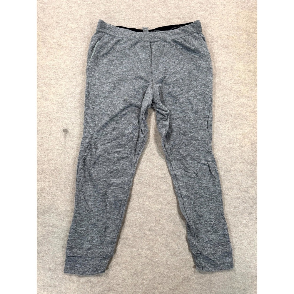 Champion C9 Duo Dry Jogger Pants Mens Large Heather Gray Pockets Elastic Waist